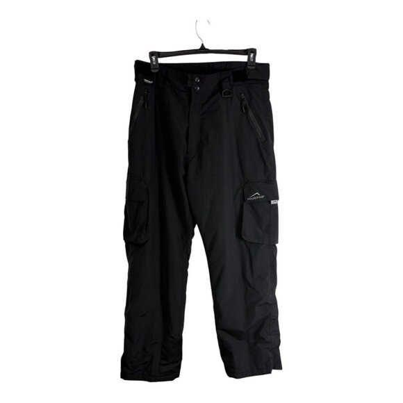 Polar Edge Mens Pants Size XL Ski Pants Wind Proof Pockets Black Skiing Nylon - Picture 10 of 12